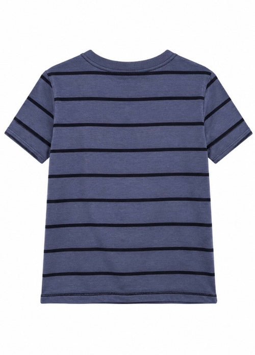 Blue & Navy Striped T-Shirt