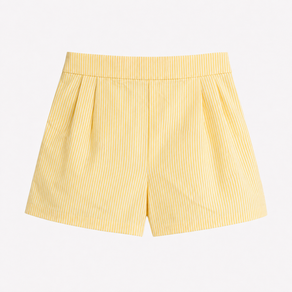 Yellow Pinstripe Shorts