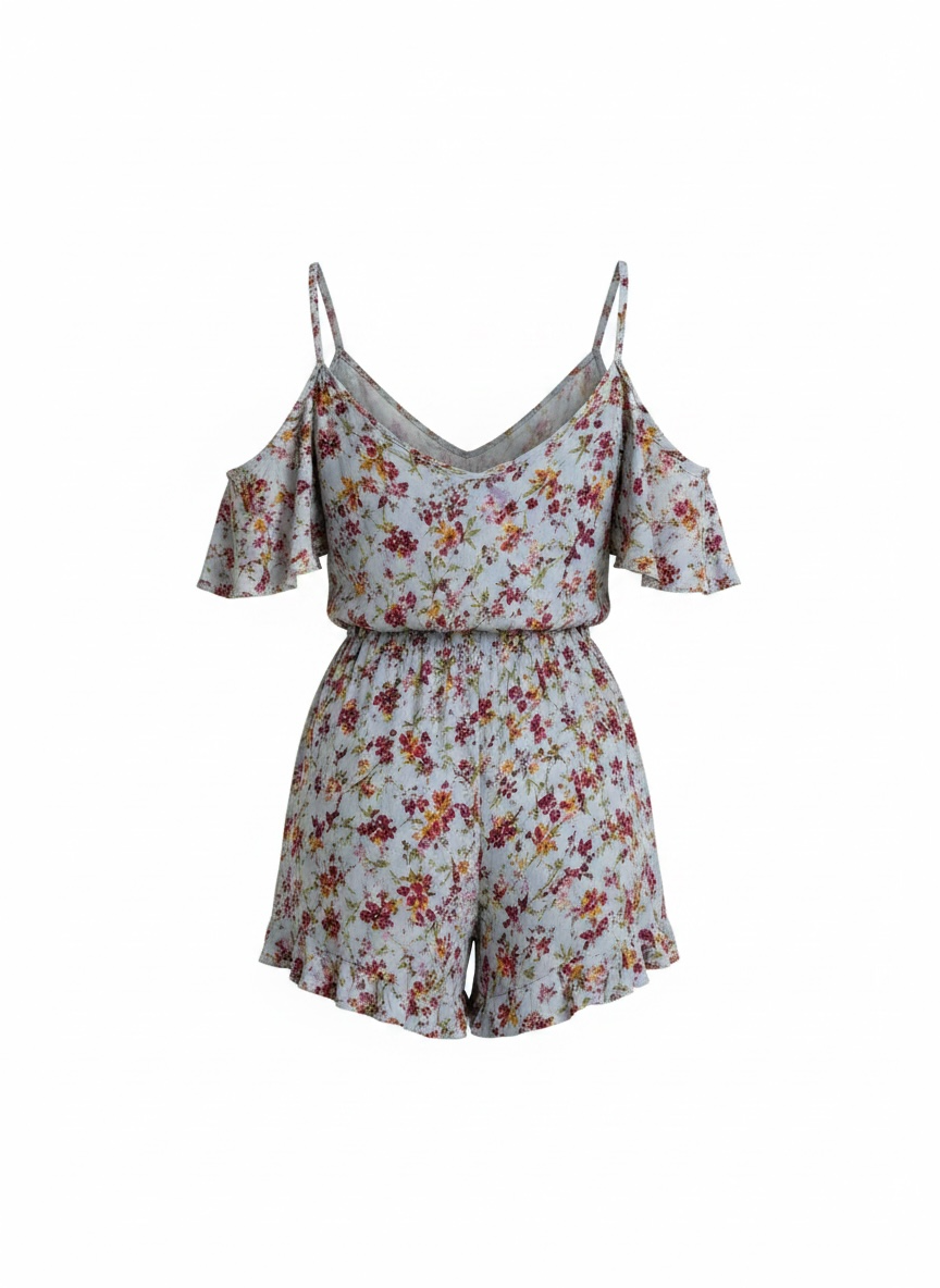 Floral Cold Shoulder Playsuit