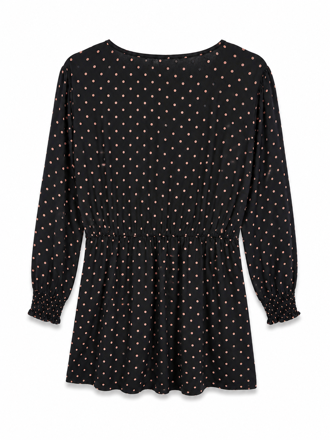 Black Polka Dot Wrap Playsuit