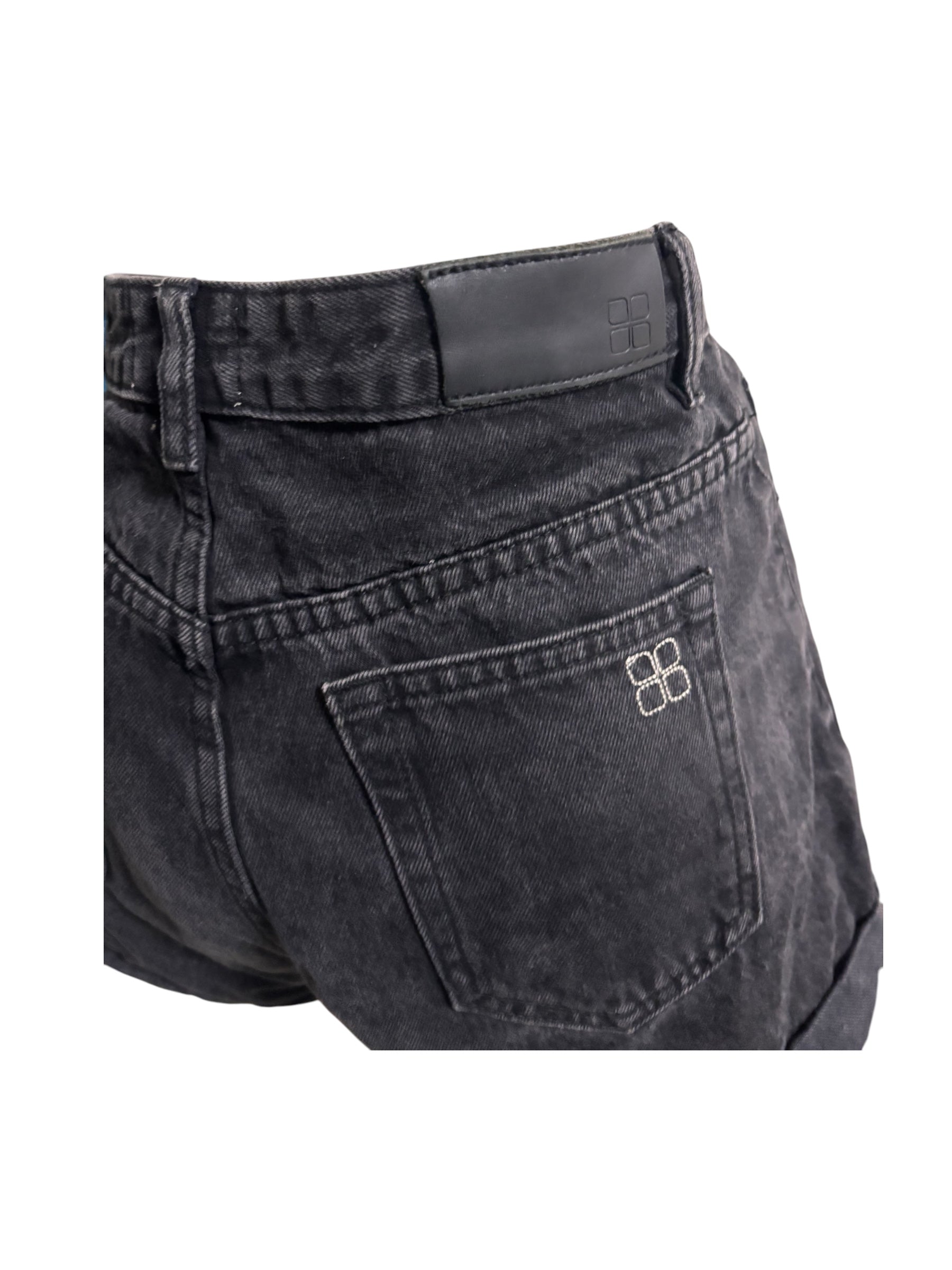 Black Denim Shorts