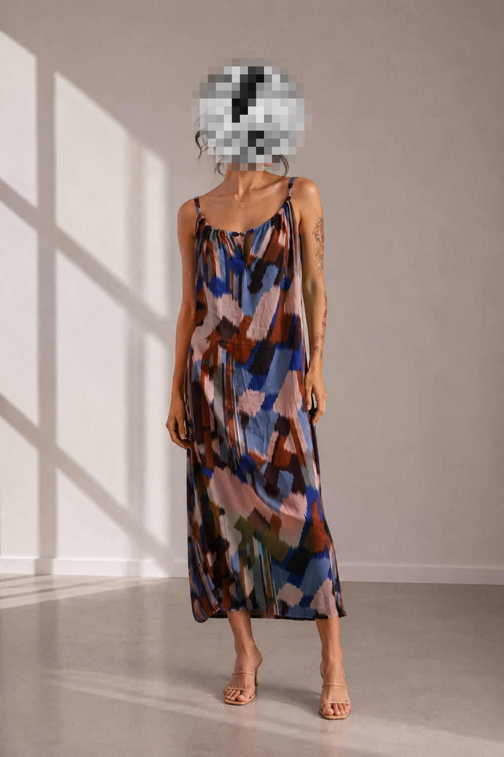 Abstract Print Dress