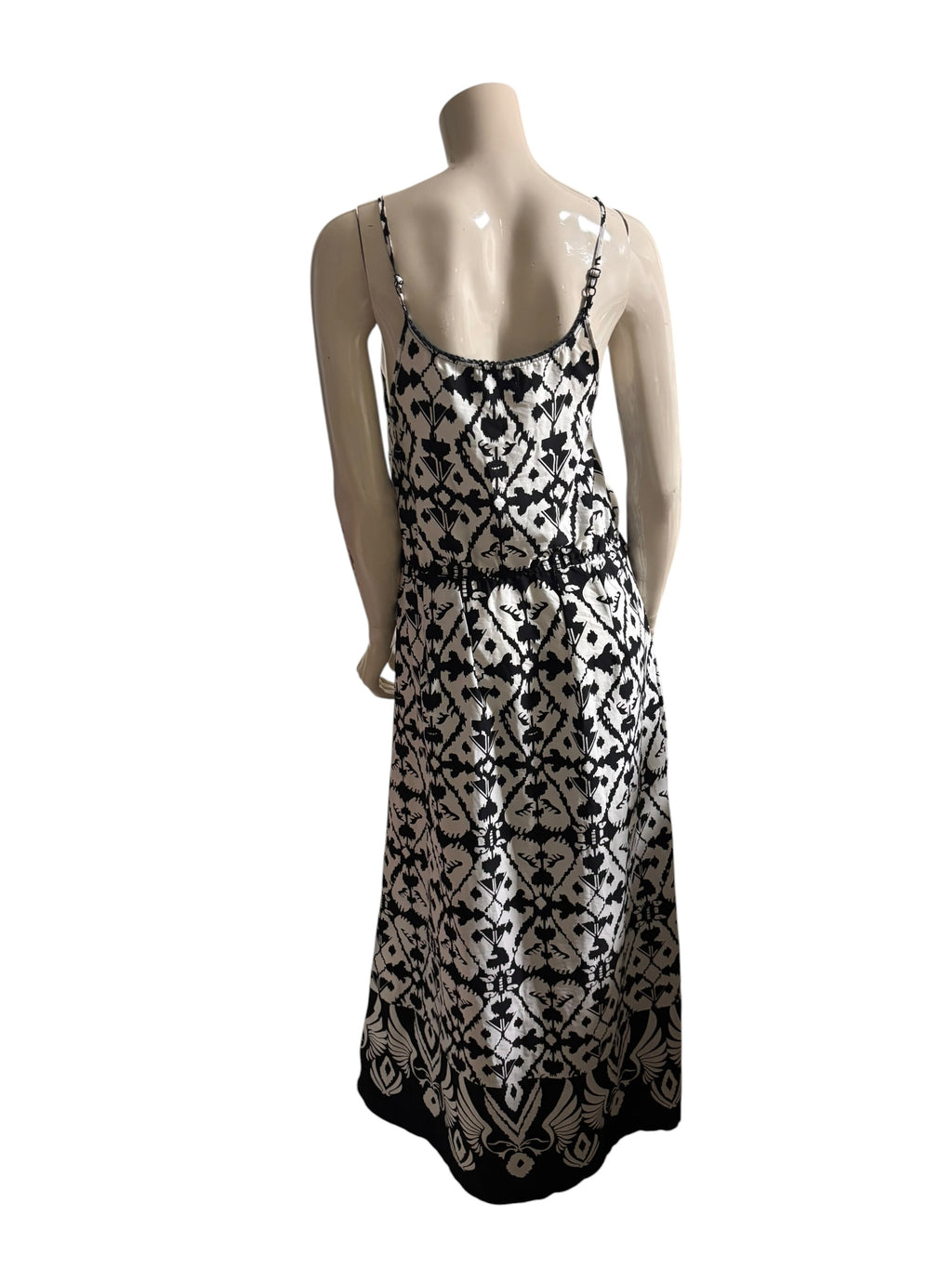 Black & White Printed Midi Dress