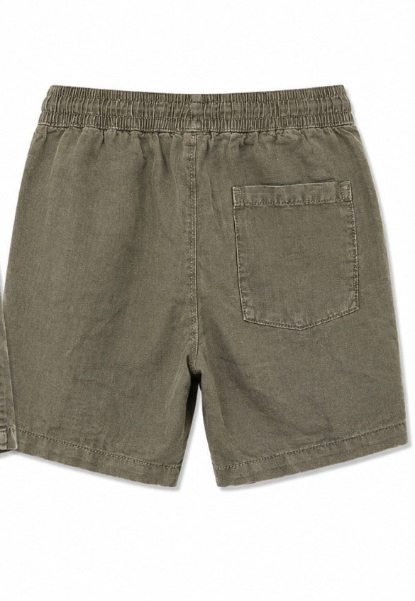 Khaki Drawstring Shorts