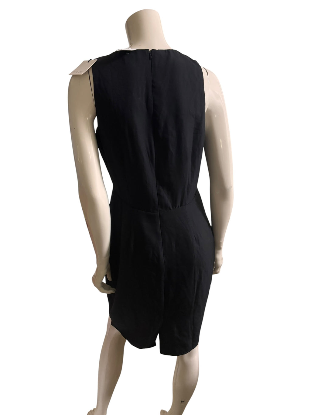 Black Sleeveless Keyhole Midi Dress