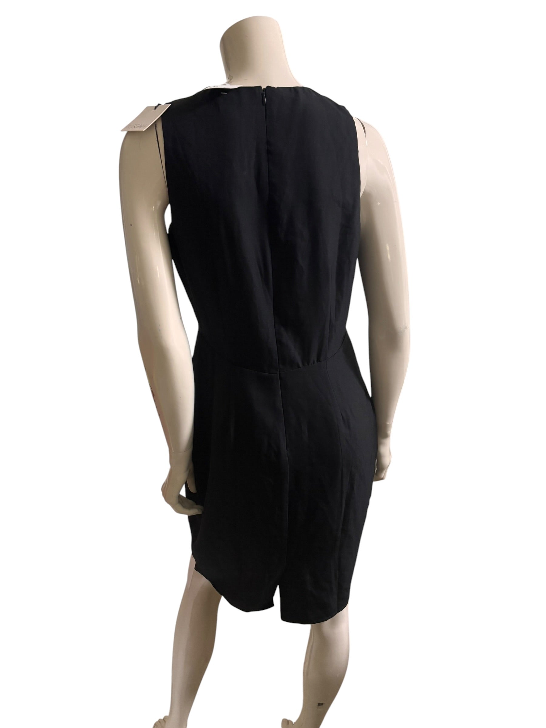 Black Sleeveless Keyhole Midi Dress