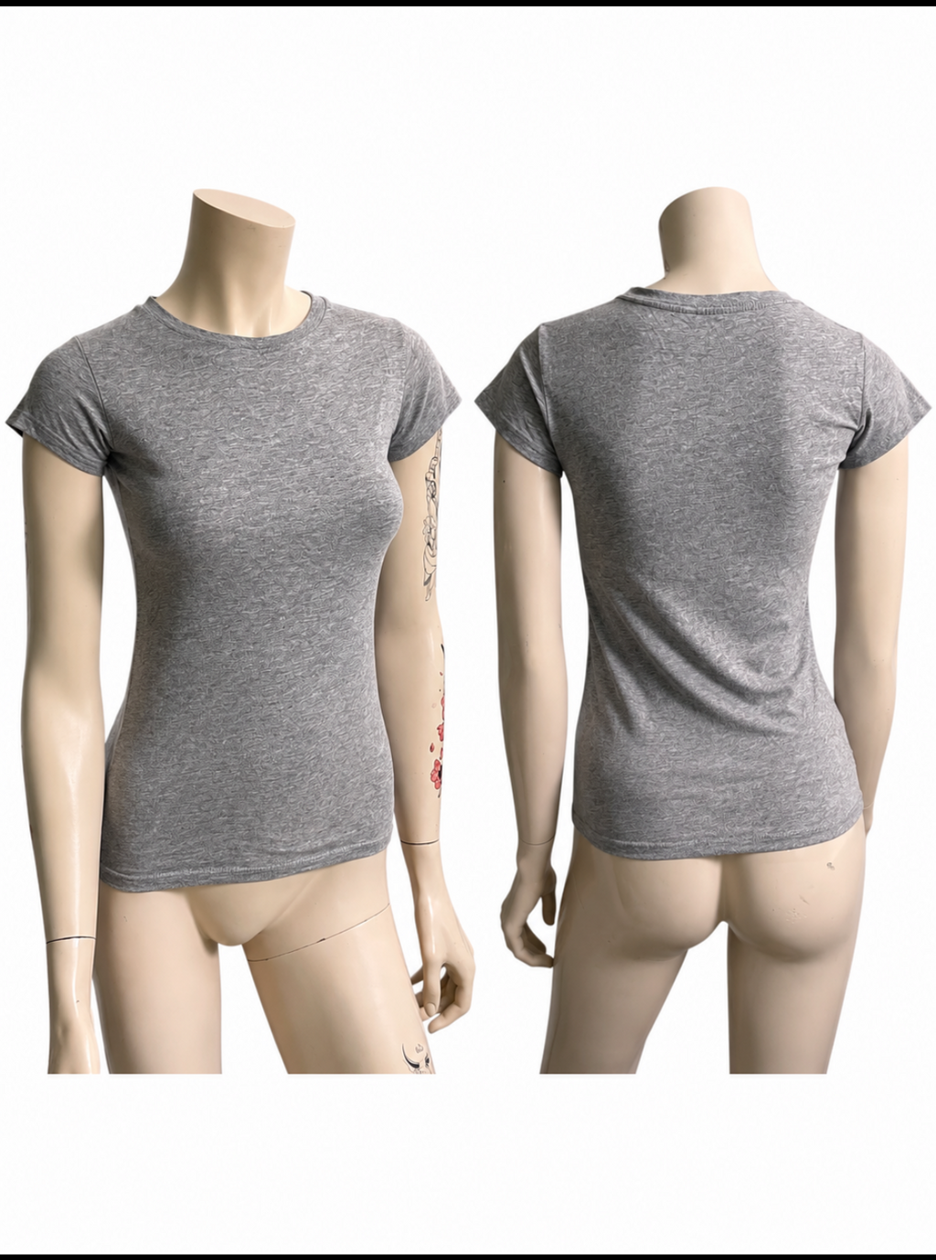 Grey Fitted Basic Tee
