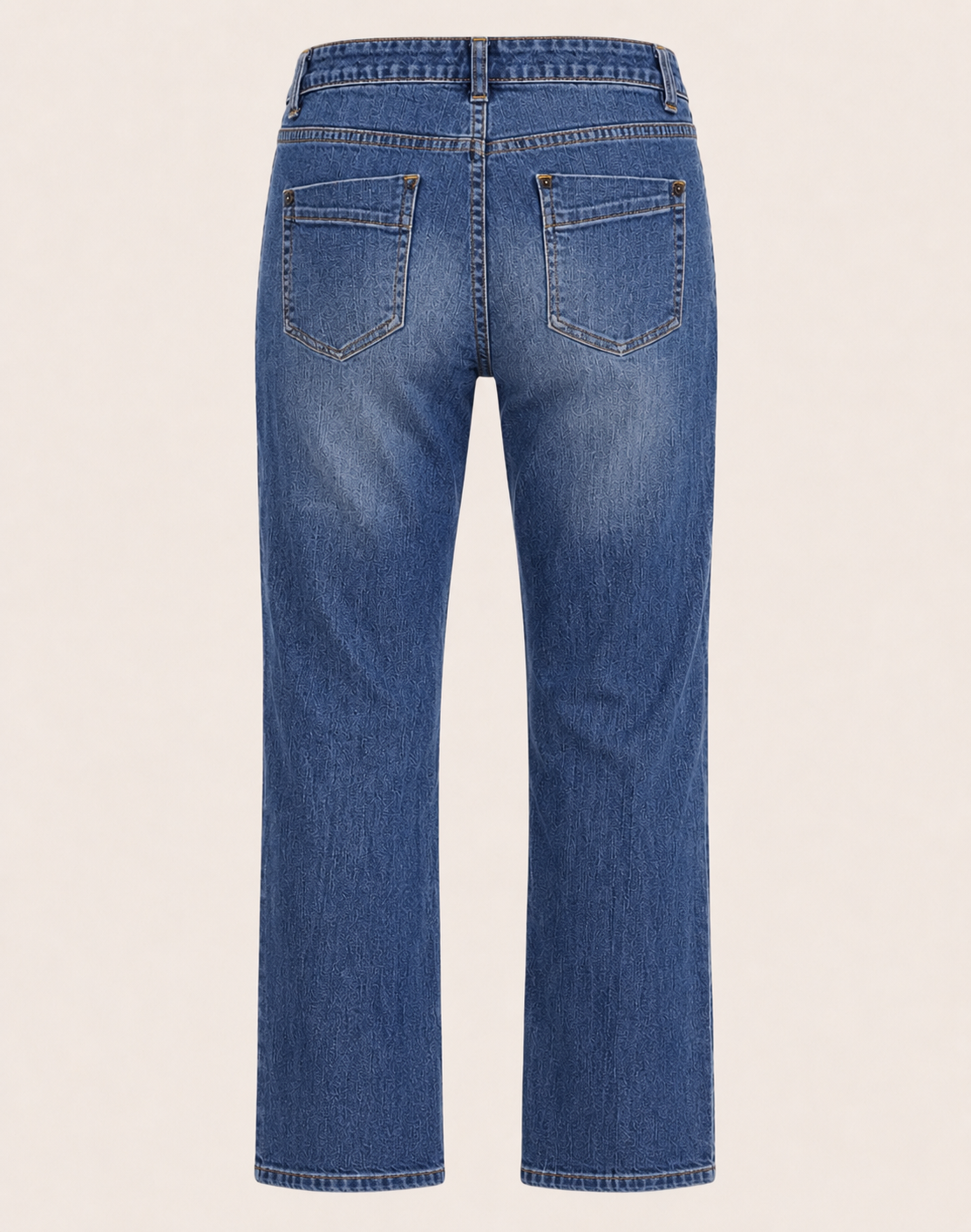 Mid Wash Straight Leg Jeans