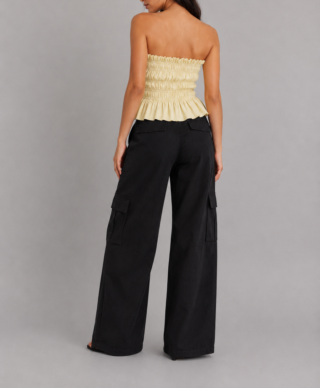 Shirred Peplum Top