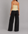 Shirred Peplum Top