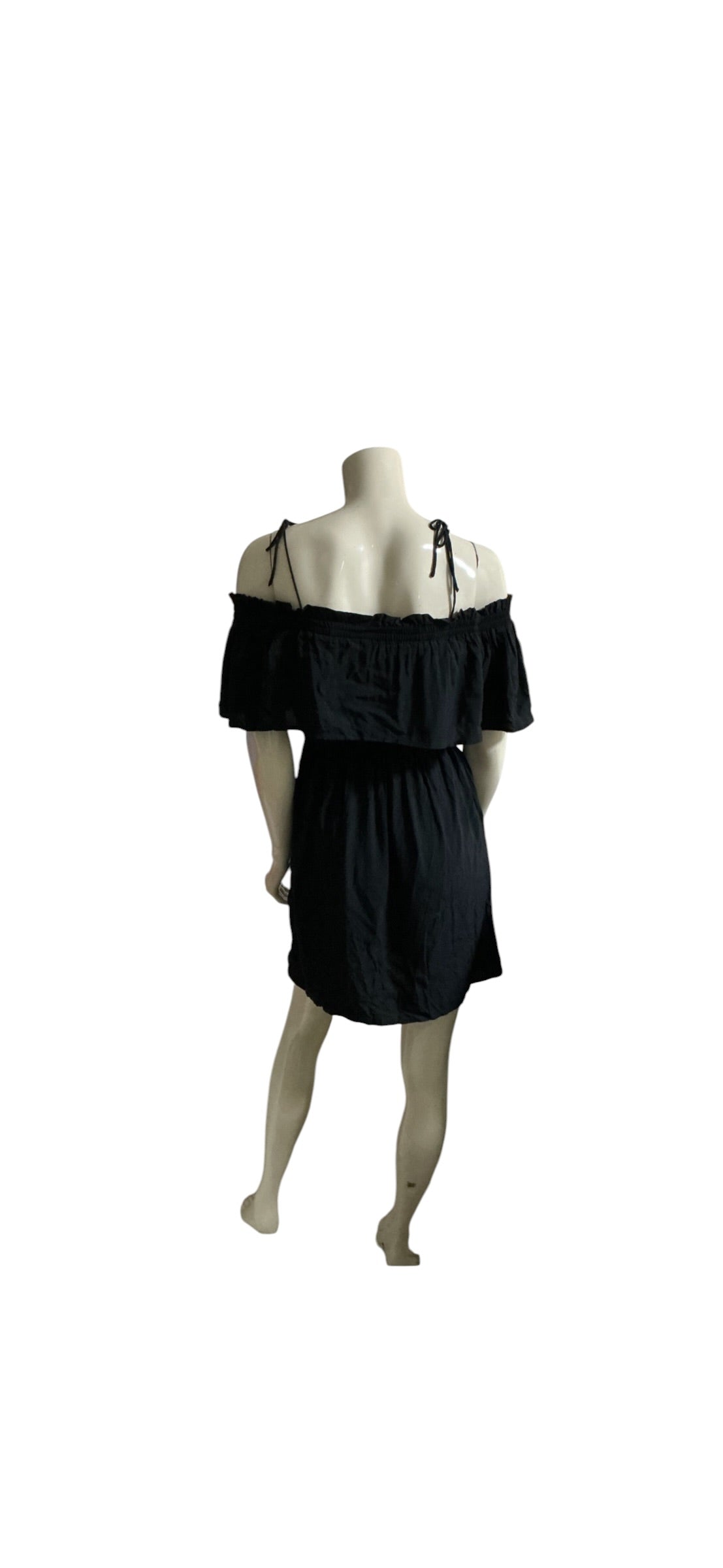 Black Off Shoulder Mini Dress