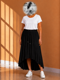 Black High-Low Maxi Skirt