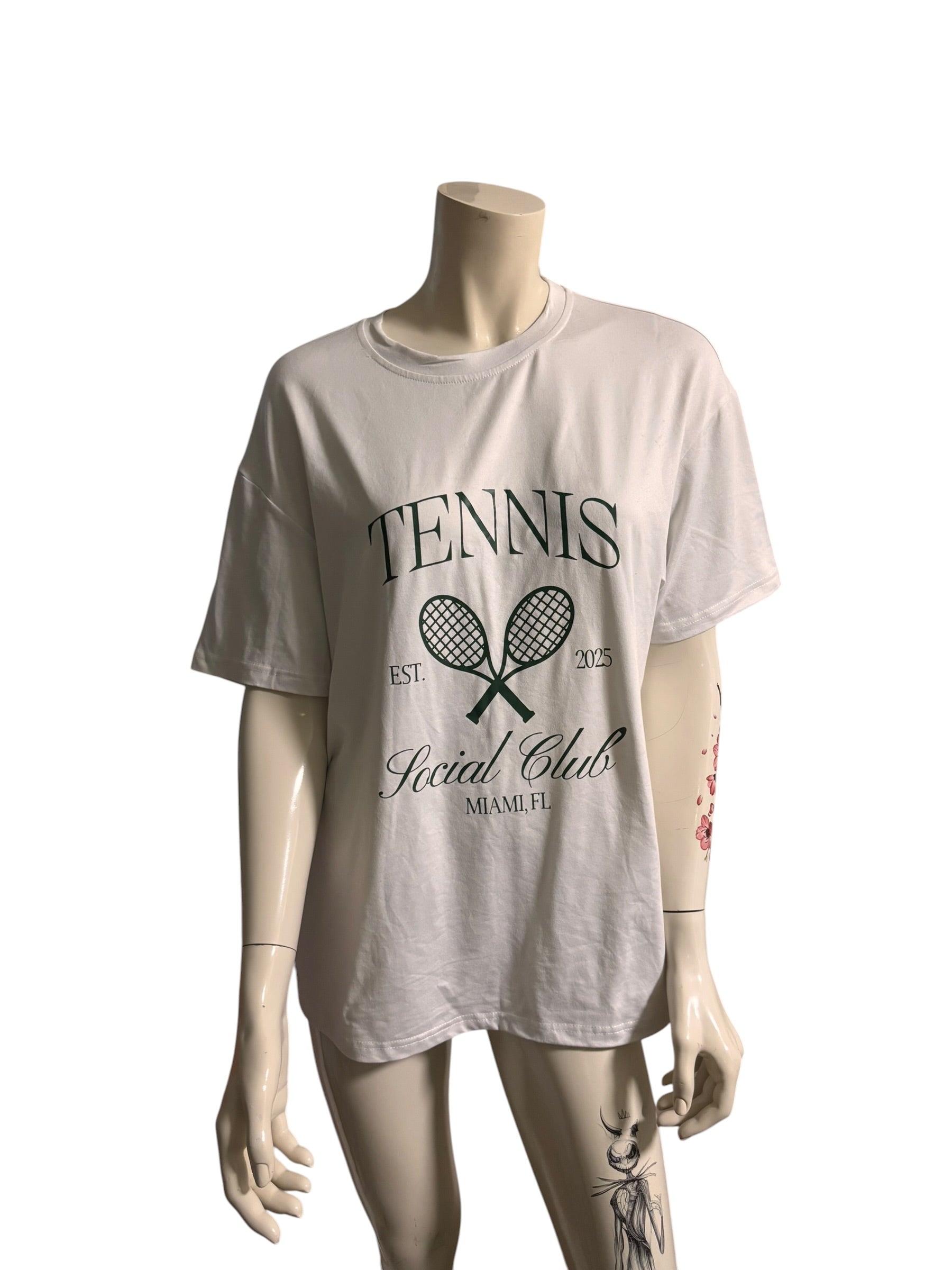 White Tennis Social Club Graphic Tee