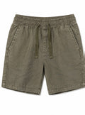 Khaki Drawstring Shorts