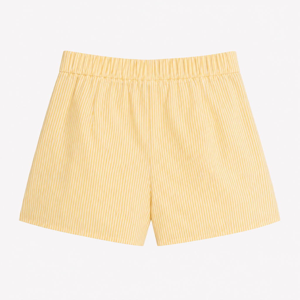 Yellow Pinstripe Shorts