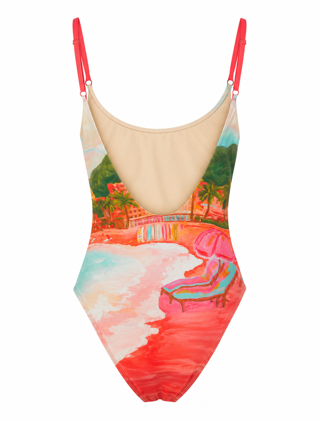 Scenic Print One Piece Swimsuit