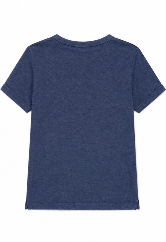 Kids Navy Dinosaur Interactive T-Shirt