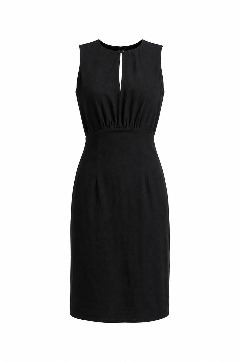 Sleeveless Keyhole Midi Dress