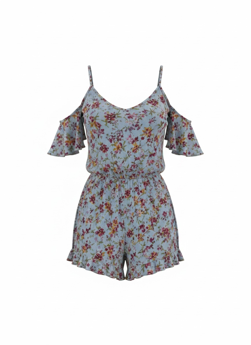 Floral Cold Shoulder Playsuit