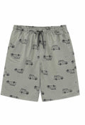 Car Print Drawstring Shorts