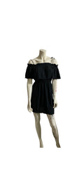 Black Off Shoulder Mini Dress