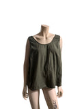 Khaki Relaxed Sleeveless Tank Top