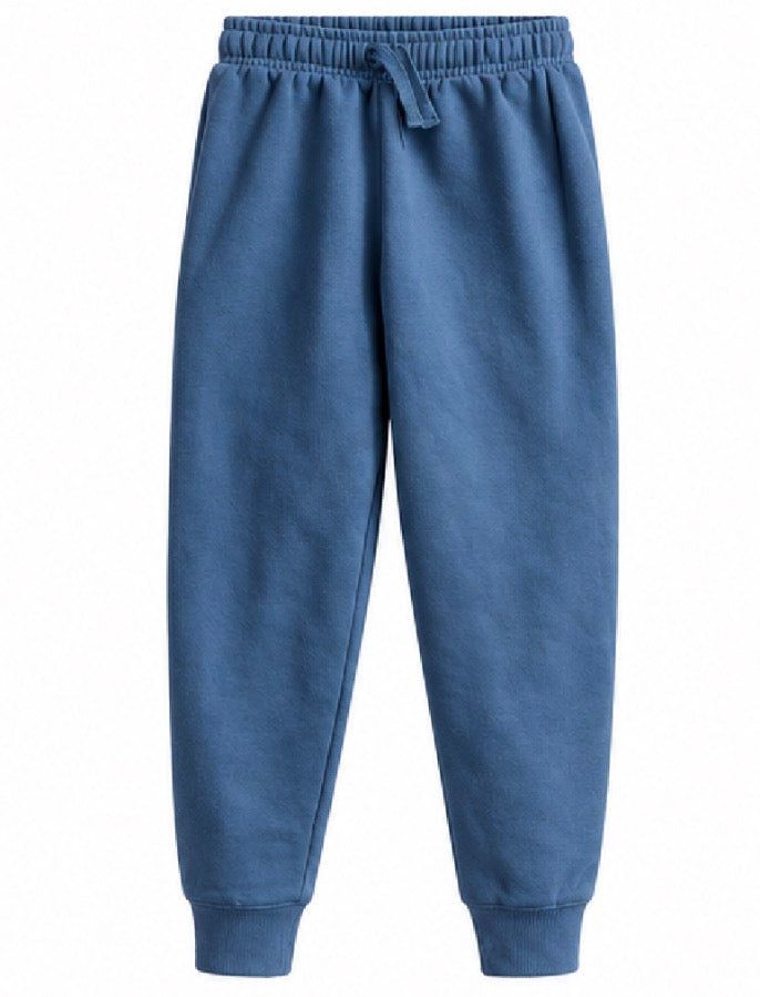 Kids Blue Fleece Track Pants