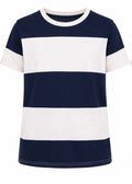Navy & White Striped T-Shirt