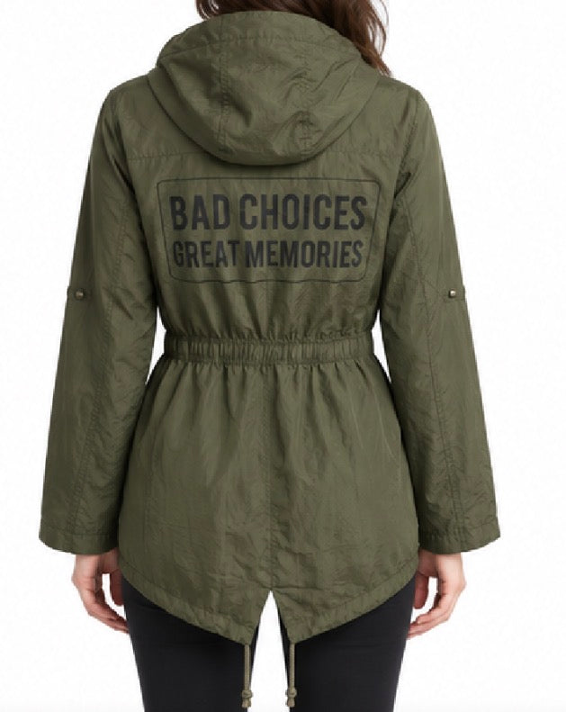 Khaki Hooded Utility Jacket