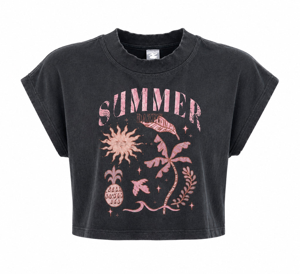 Summer Graphic Cropped Tee