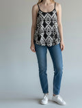 Black & White Geometric Singlet
