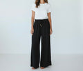 Black Split Leg Wide Leg Pants