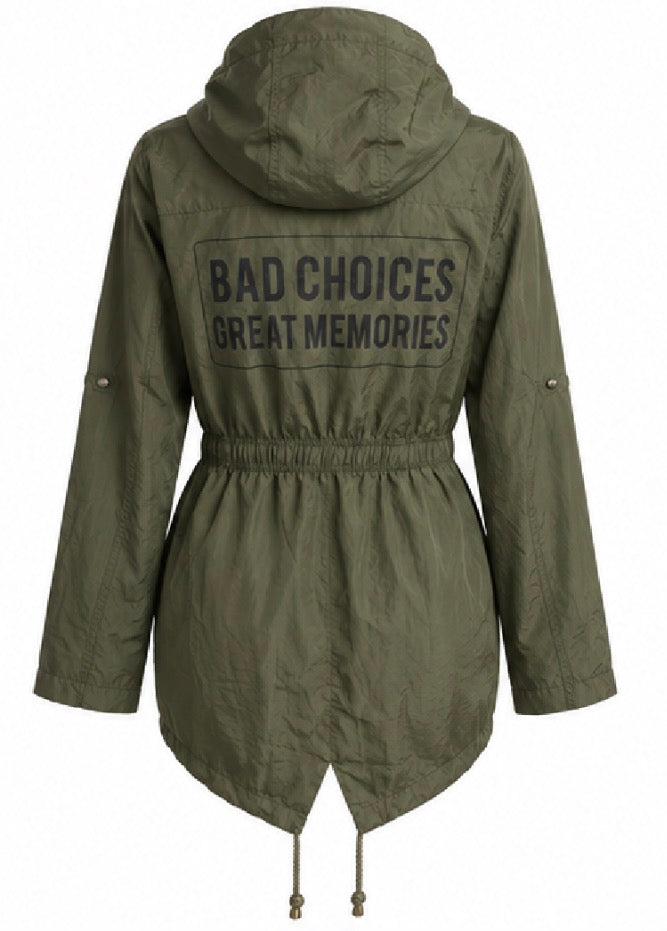 Khaki Hooded Utility Jacket