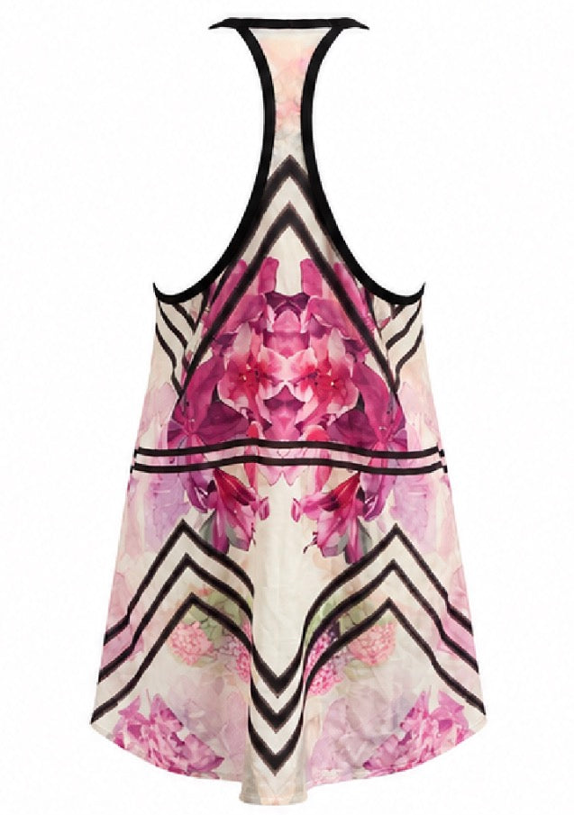 Pink Floral Racerback Dress