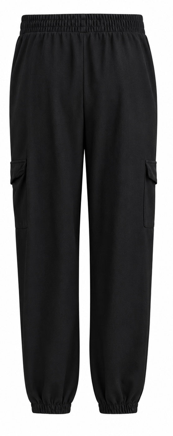 Black Cargo Jogger Pants