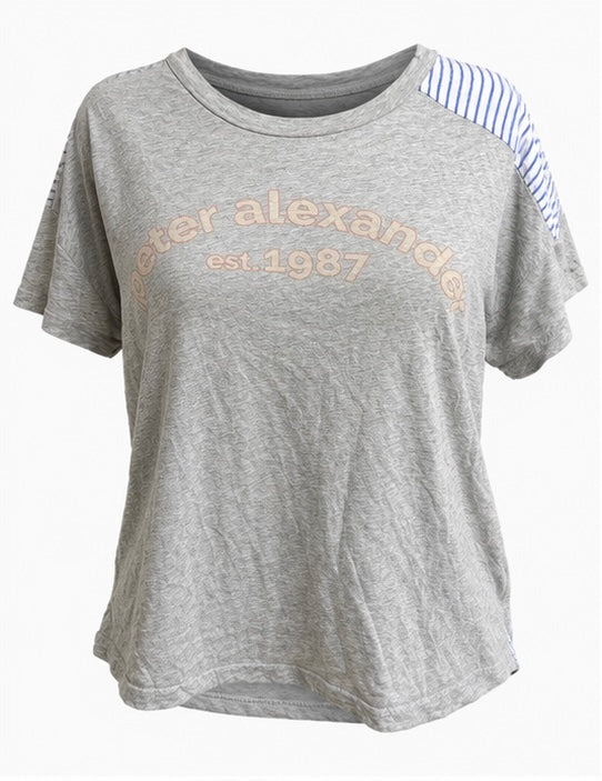 Peter Alexander Reversible Grey & Stripe T-Shirt
