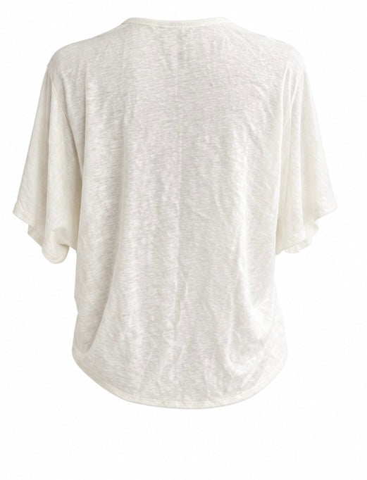 Ivory Tie Front Top