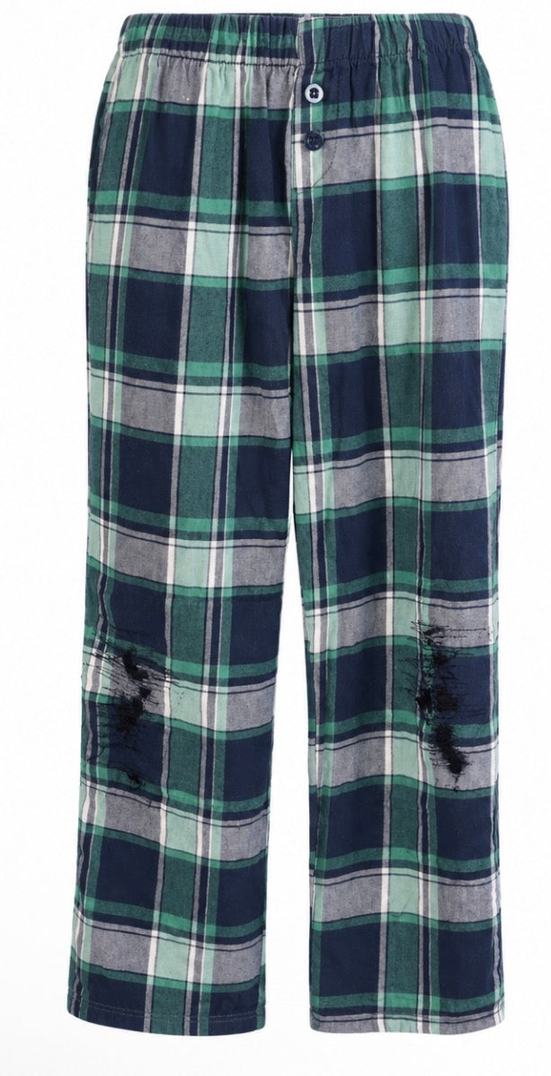 Green & Navy Plaid Lounge Pants
