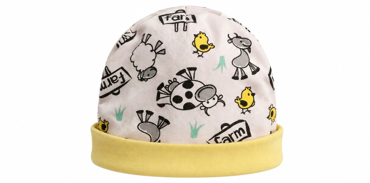 Baby Mode Farm Print Baby Beanie