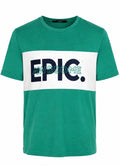George “EPIC AWESOME” Green Colour Block T-Shirt