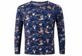 Navy Camo Print Long Sleeve Top