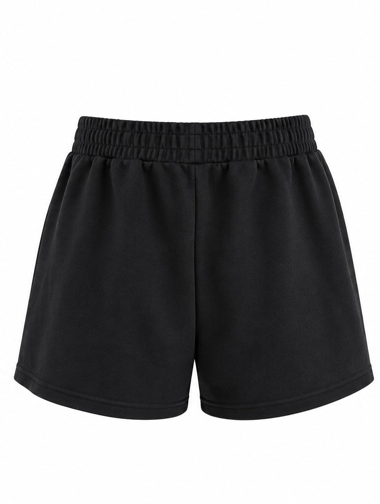 Black Pull On Shorts