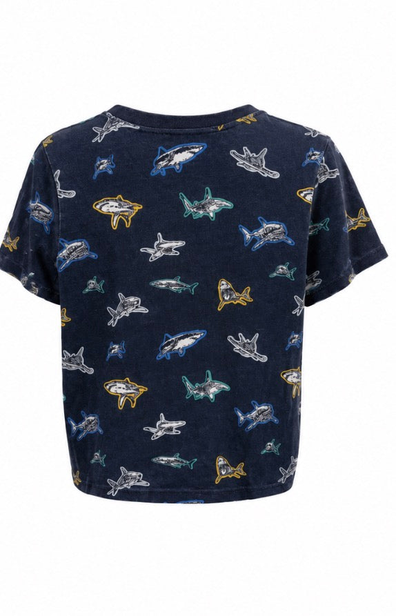 Navy Jawsome Shark T-Shirt