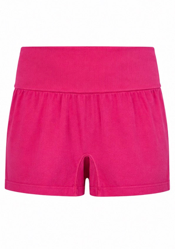 Hot Pink Ruched Active Shorts