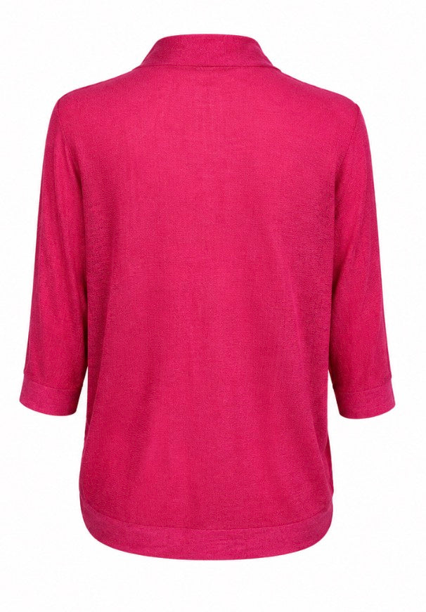 Hot Pink Open Front Cardigan