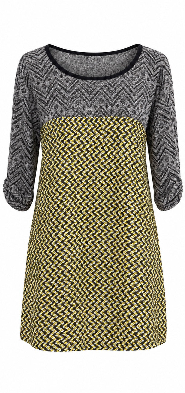 Patterned Shift Dress