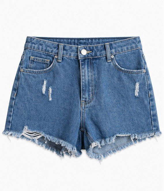 Cider Distressed Denim Shorts