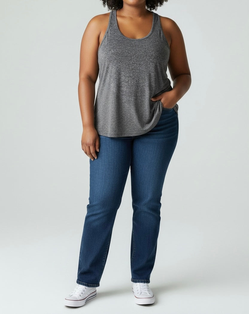 Grey Racerback Tank