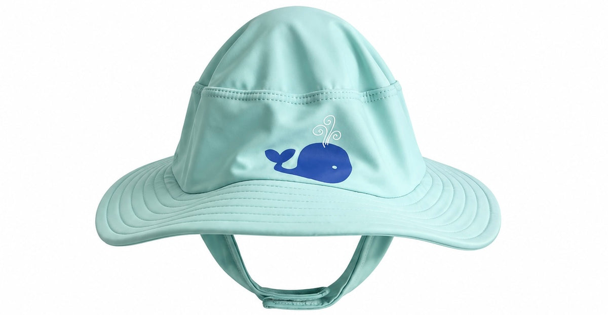 Aqua Blue Whale Sun Hat