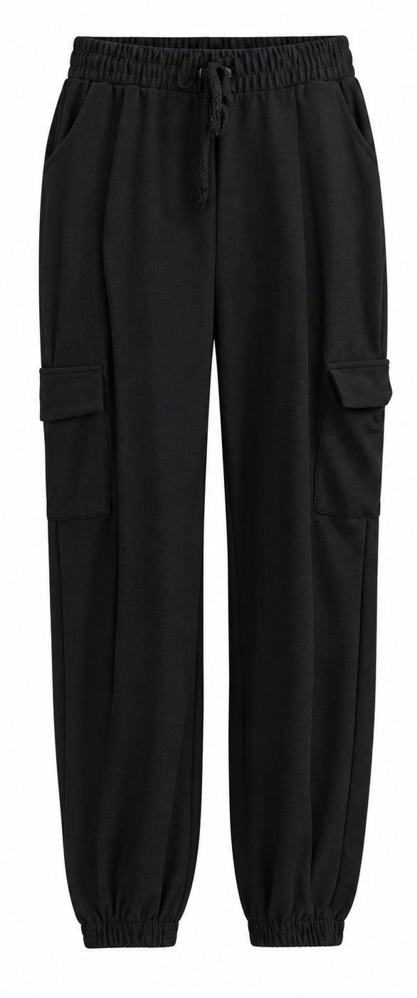 Black Cargo Jogger Pants